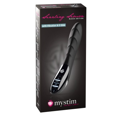 Stymulator-SIZZLING SIMON ESTIM VIBRATOR BLACK